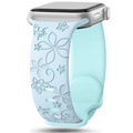 DuoTone Floral Silicone - Blue/Ice Blue