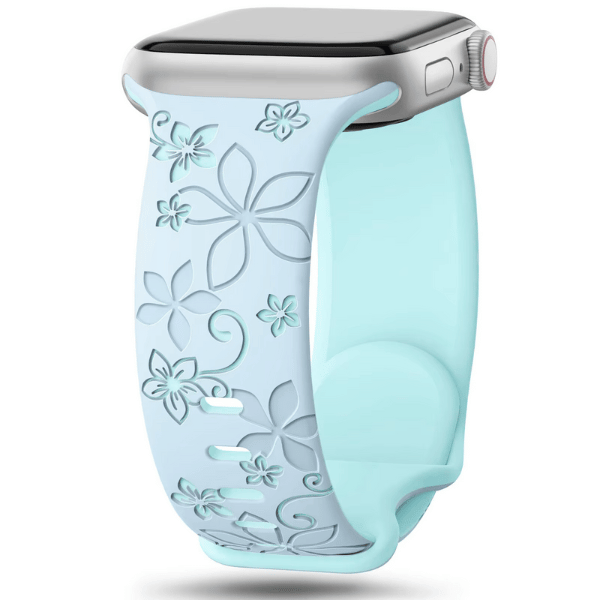 DuoTone Floral Silicone - Blue/Ice Blue