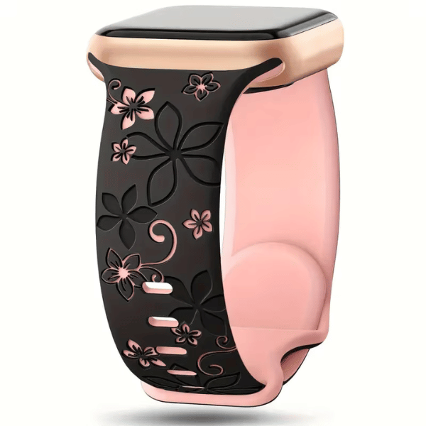 DuoTone Floral Silicone - Black/Pink