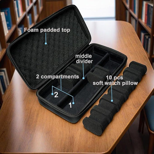 10 slots watch travel case, Hard Portable watch carry storage organizer box