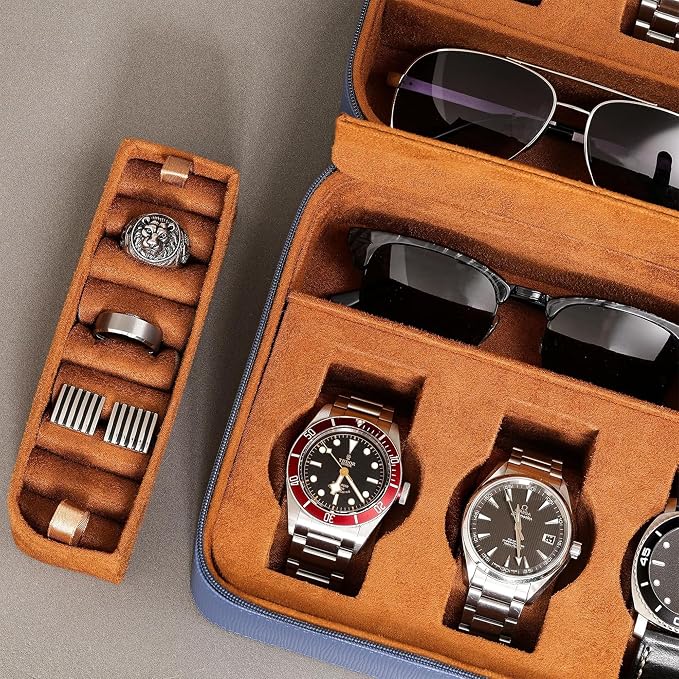 ROTHWELL 8 Watch Travel Case Storage Organizer