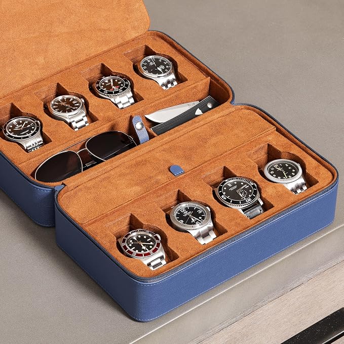 ROTHWELL 8 Watch Travel Case Storage Organizer