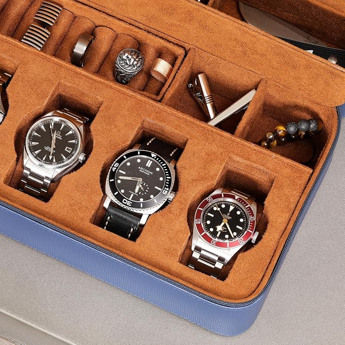 ROTHWELL 8 Watch Travel Case Storage Organizer