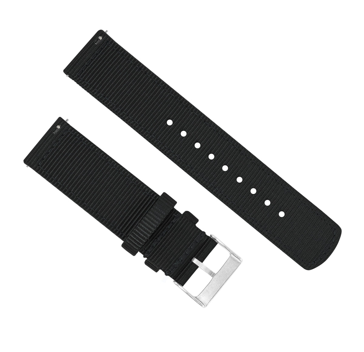 Black Two Piece NATO® style Watch Band