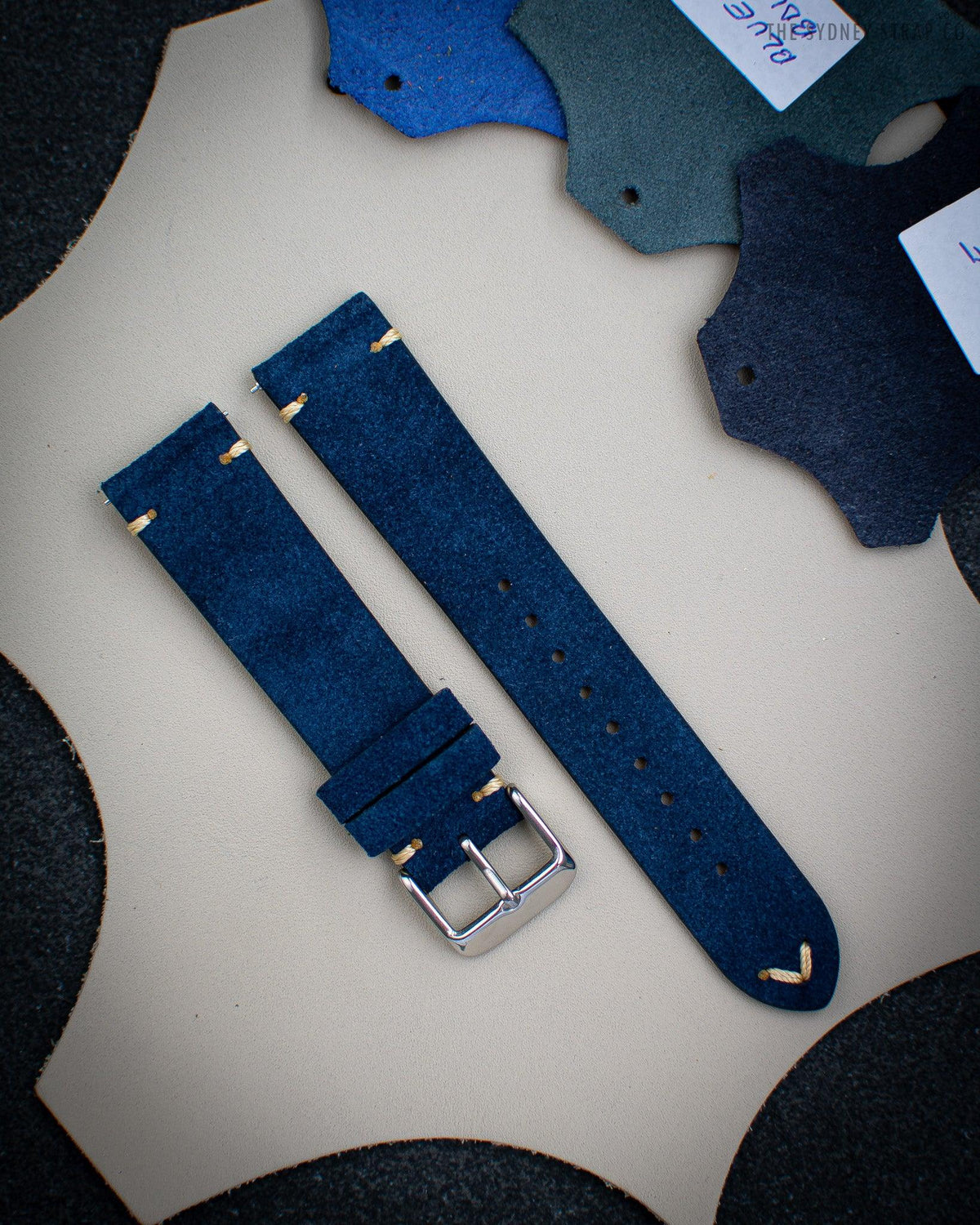 SIDE-STITCH SUEDE - NAVY