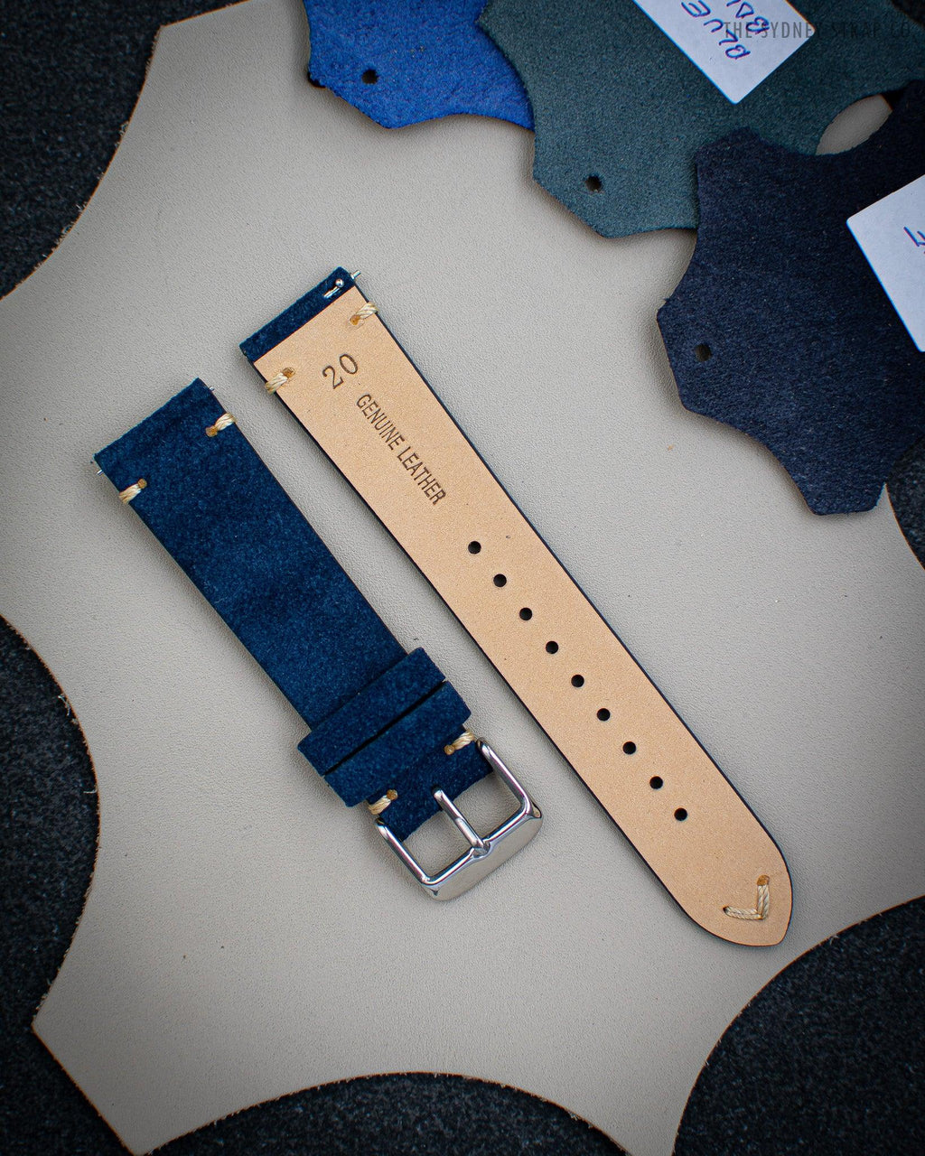 SIDE-STITCH SUEDE - NAVY