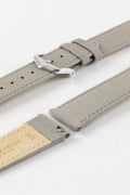 Hirsch OSIRIS Calf Leather with Nubuck Effect Watch Strap in GREY