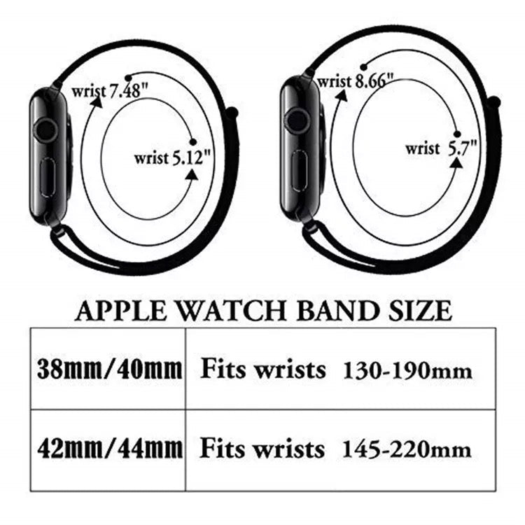 Nylon Fabric Loop Band For Apple Watch Multiple Colors Available