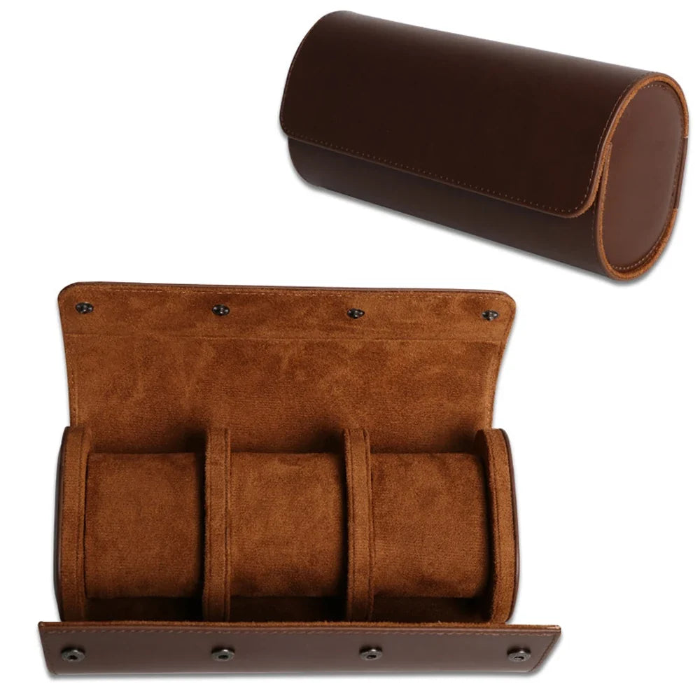 Collector's Leather Watch Roll Case (1, 2 & 3 Slot)