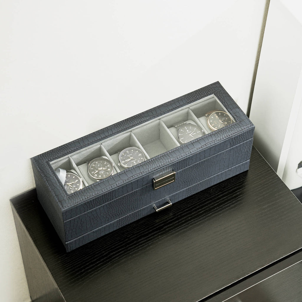 2-Layer Watch Box with Glass Lid, Jewelry Organizer Display Case | ProCase