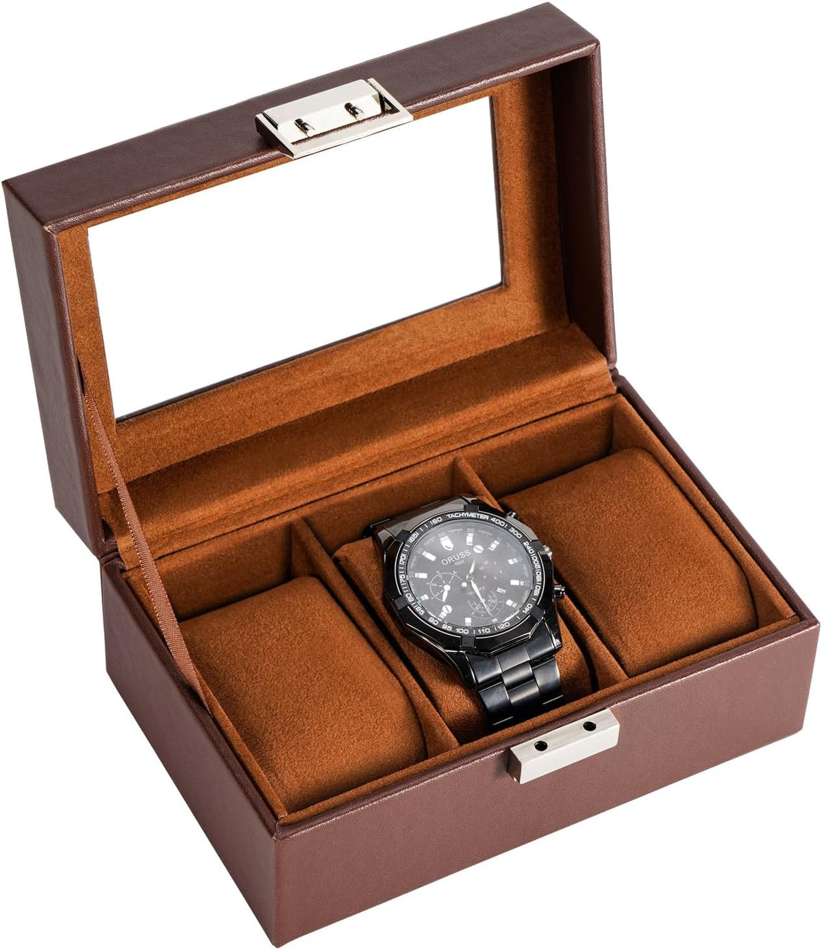 Watch Box with Glass Lid, 3-18 Slots PU Leather Watch Storage Organizer & Display Case | ProCase