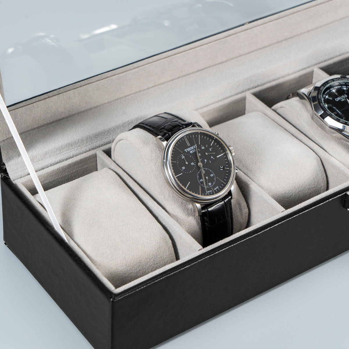 Watch Box with Glass Lid, 3-18 Slots PU Leather Watch Storage Organizer & Display Case | ProCase