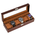 Watch Box with Glass Lid, 3-18 Slots PU Leather Watch Storage Organizer & Display Case | ProCase