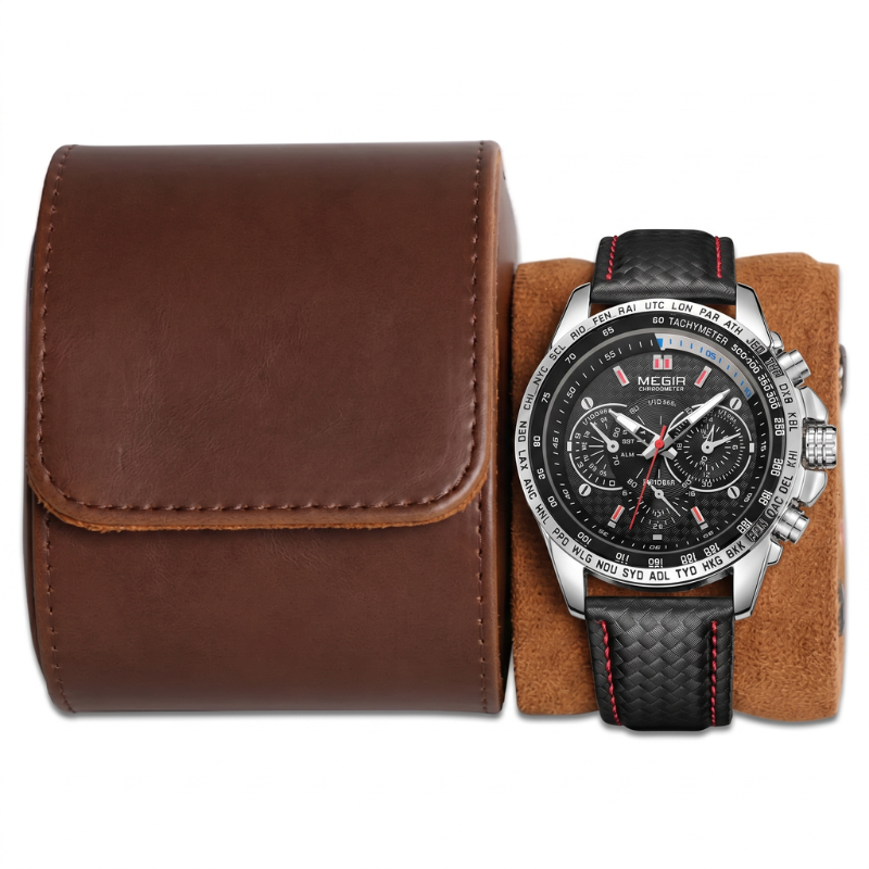 Collector's Leather Watch Roll Case (1, 2 & 3 Slot)