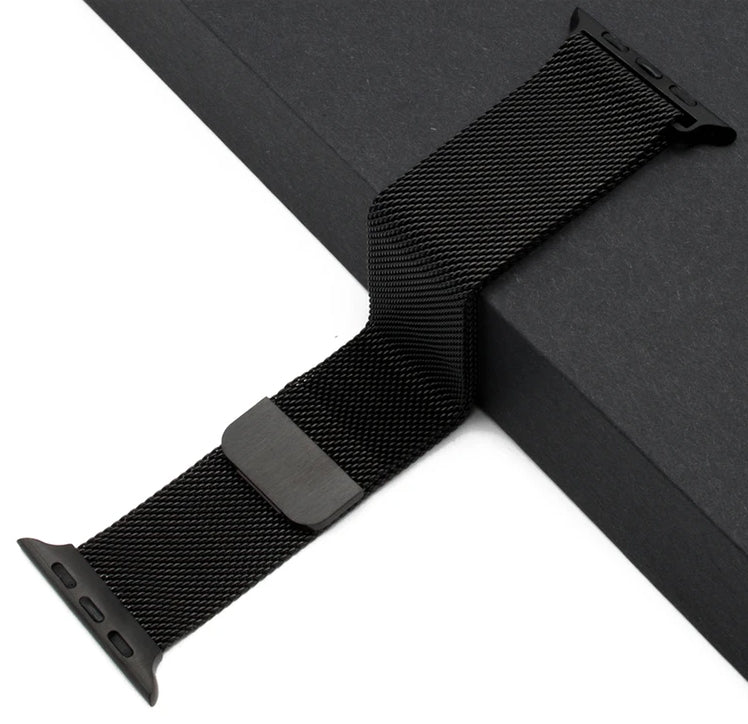 Magnetic Milanese Loop Band (For Apple Watch) Black