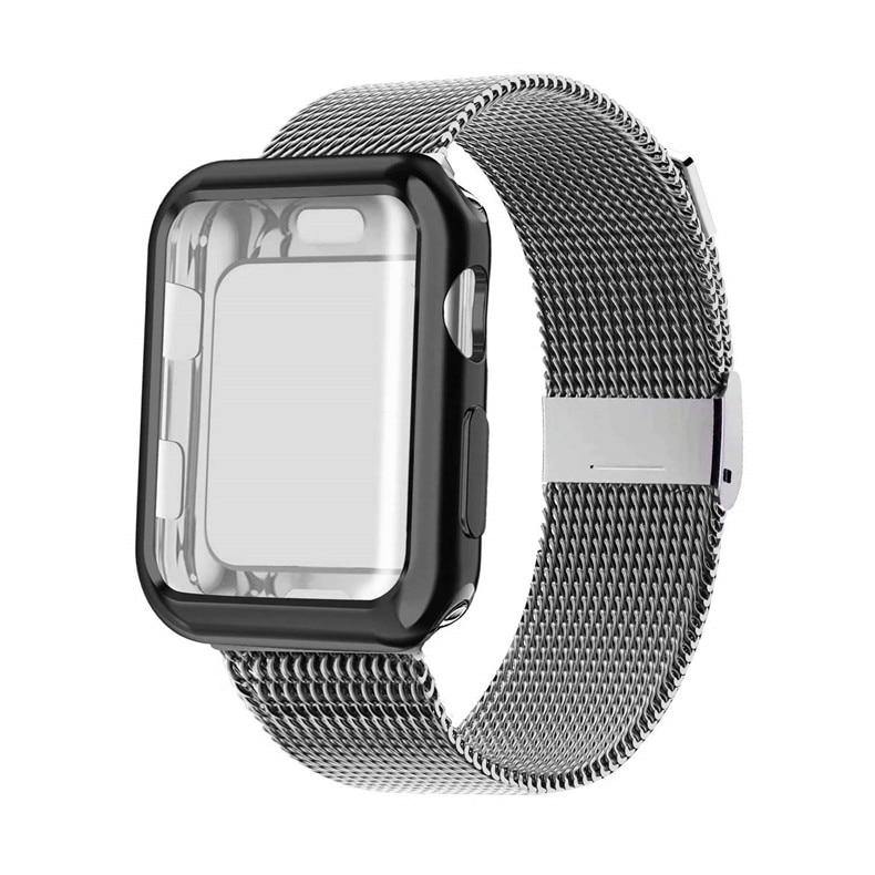 Case and Milanese Loop Strap for Apple Watch