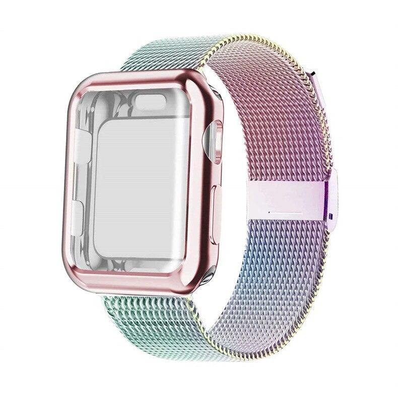 Case and Milanese Loop Strap for Apple Watch