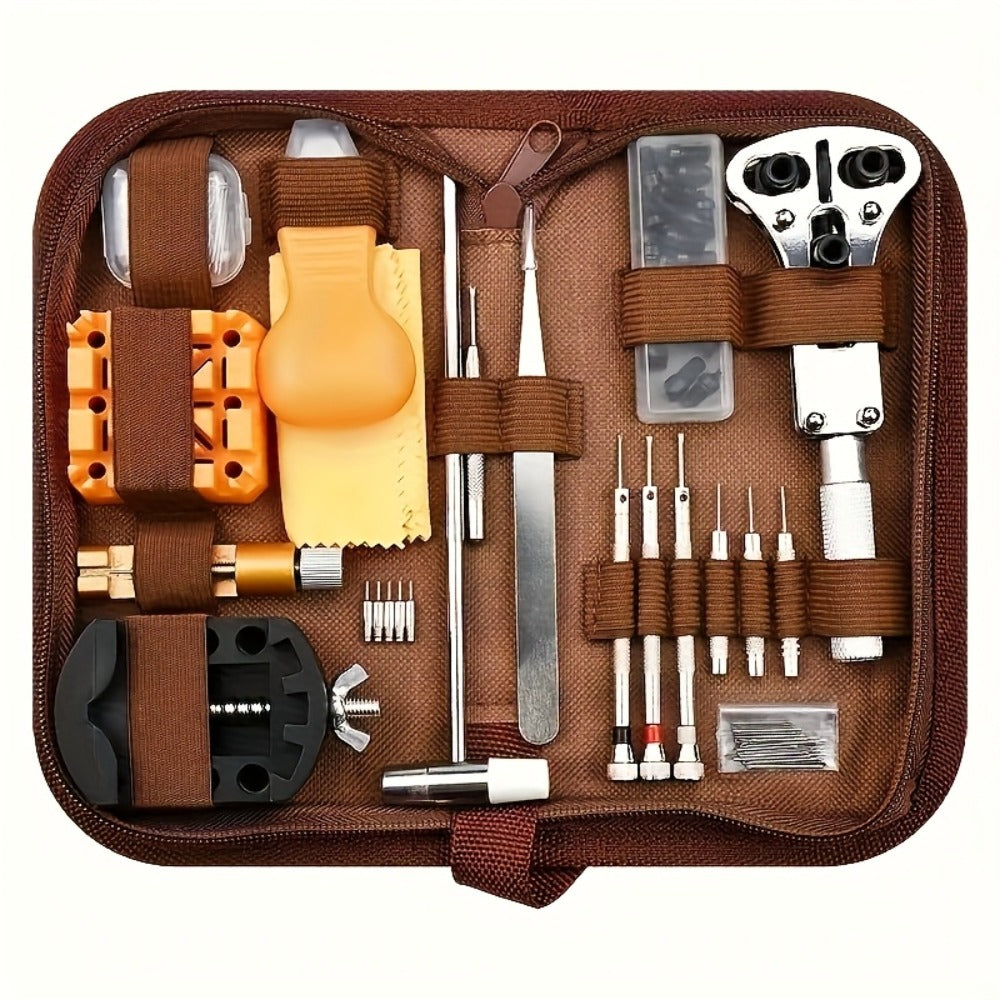 Watch Repair Kit with Case Opening and Strap Adjustment Tools in a 72 Piece Set for a Home Workbench