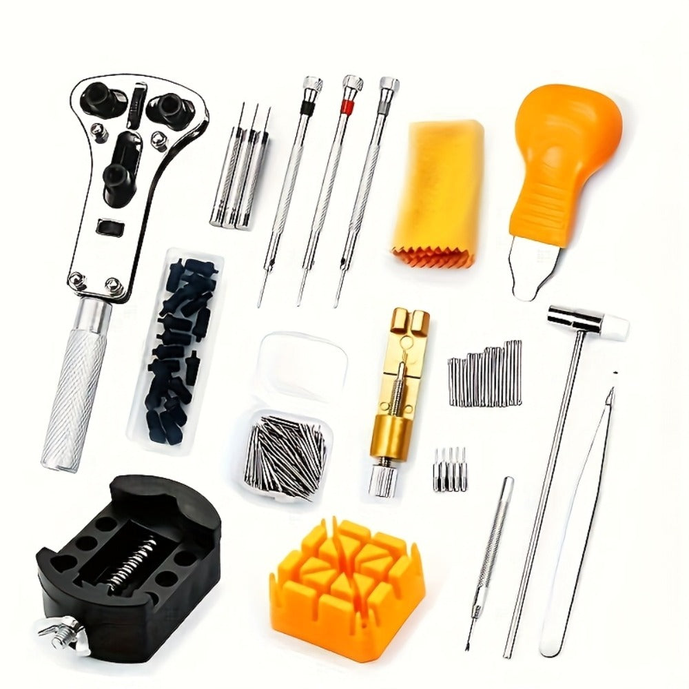 Watch Repair Kit with Case Opening and Strap Adjustment Tools in a 72 Piece Set for a Home Workbench