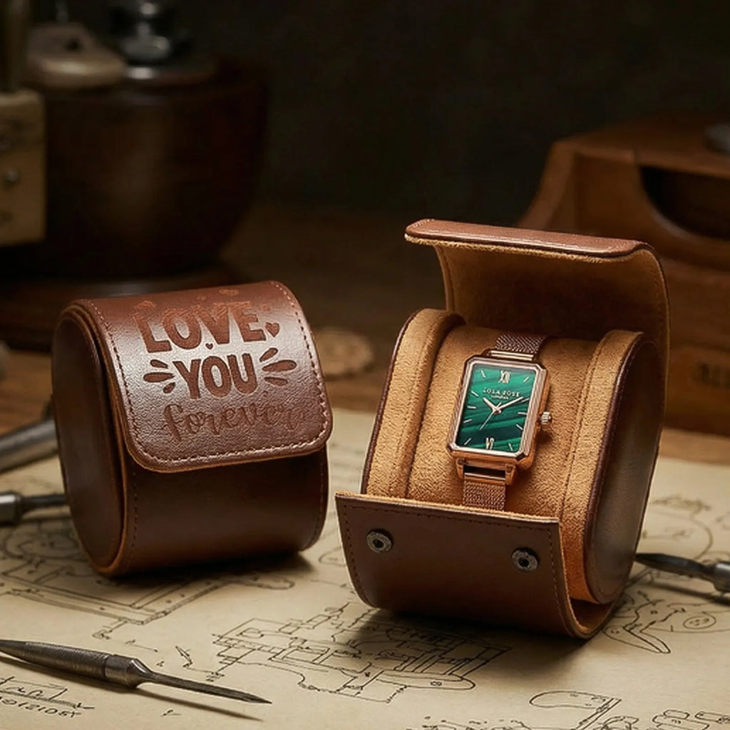 Brown Leather Watch Box (1pcs)
