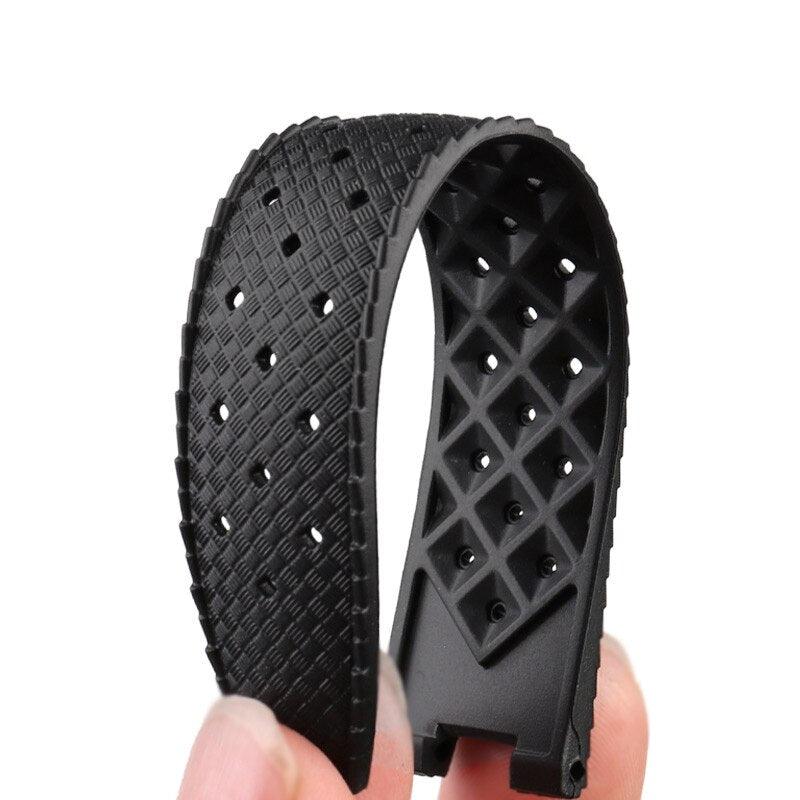 Rubber Silicone Notched Strap for Cartier Pasha