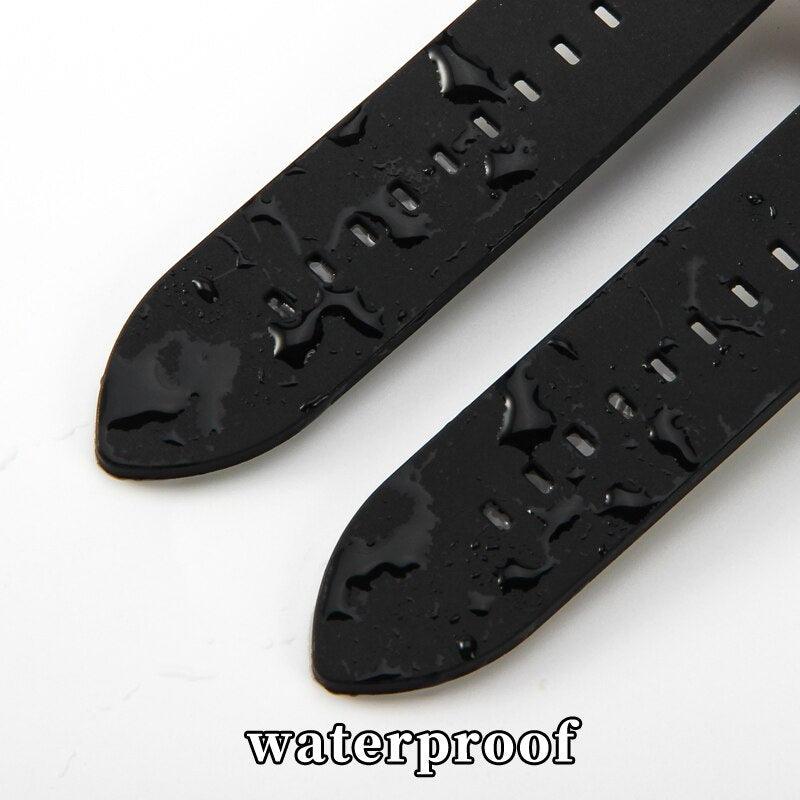 Silicone Notched Watchband for Armani AX