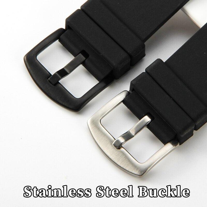 Silicone Notched Watchband for Armani AX