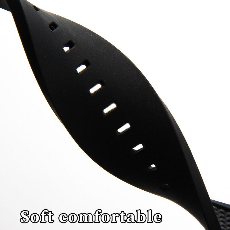 Silicone Notched Watchband for Armani AX