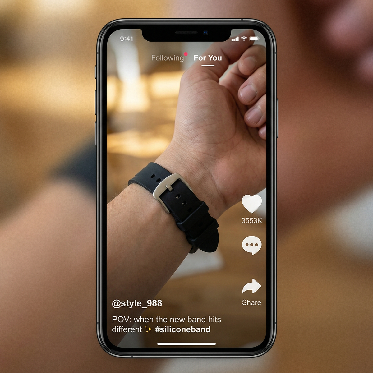 Silicone Notched Watchband for Armani AX